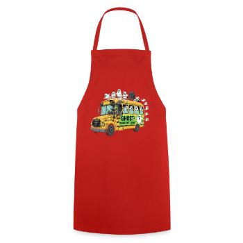 Ghost Transport Squad Van Design - Cooking Apron - red - Front - AI Model Male 185 dark (185cm)
