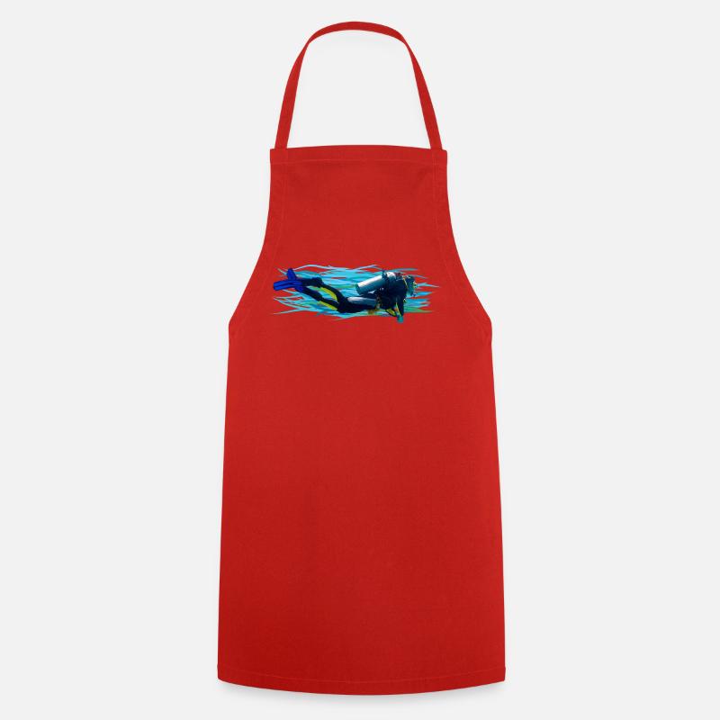 Plongeur - Tablier de cuisine - rouge