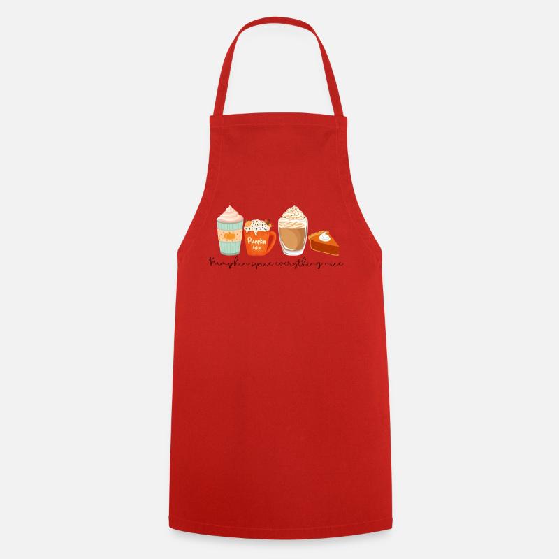 ☕ Pumpkin Spice Everything Nice 🎃 - Cooking Apron - red