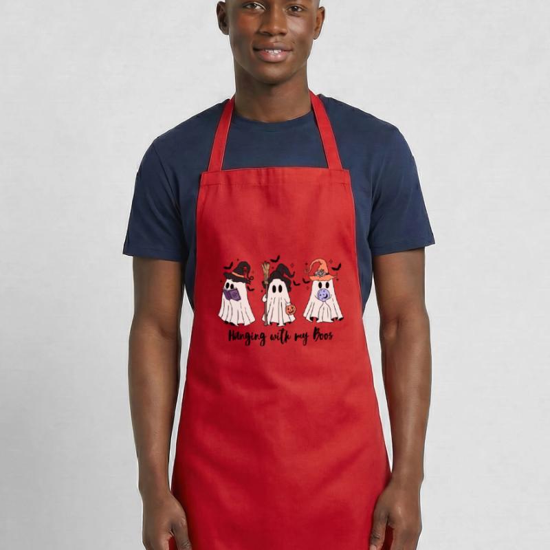 🧙 ♀️ Witchy Ghost Squad – Spooky & Cute 👻 Cooking Apron