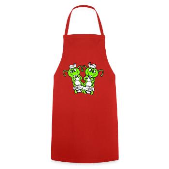 2 chenilles bébé hochet couche tétine enfant né - Tablier de cuisine - rouge - Devant - AI Model Male 185 dark (185cm)