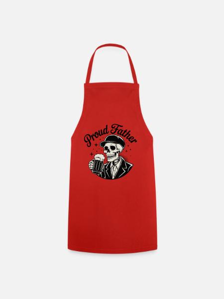 Schädel Vater Cheers Tee - Kochschürze - Rot