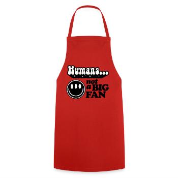 Humans Smile Retro Design - Cooking Apron - red - Front - AI Model Male 185 dark (185cm)