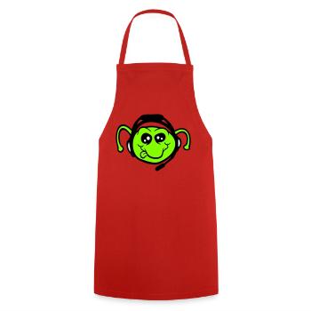 Gamer Headset Caterpillar Nerd Gaming Headphones Play - Cooking Apron - red - Front - AI Model Male 185 dark (185cm)