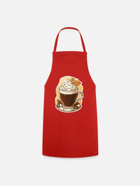 Kaffee - Kochschürze - Rot