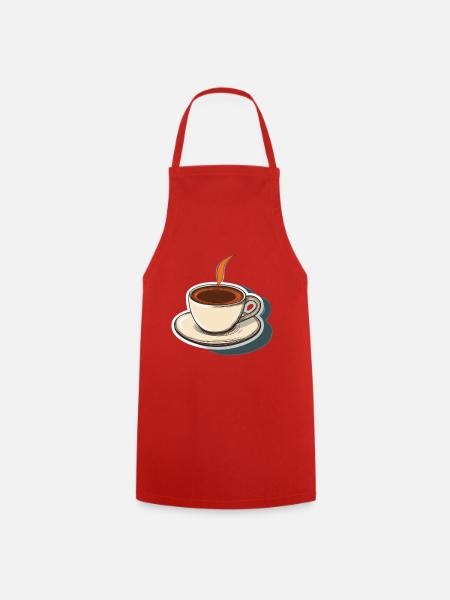 Kaffee - Kochschürze - Rot