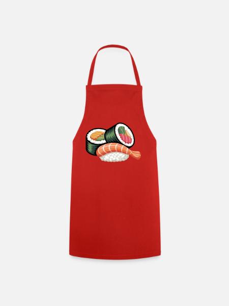 Einfache Sushi-Rolle - Kochschürze - Rot