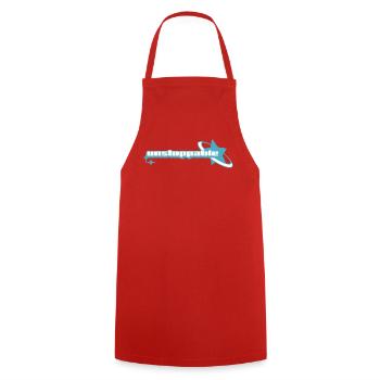 Cosmic Fancy Glow _ Unstoppable - Cooking Apron - red - Front - AI Model Male 185 dark (185cm)