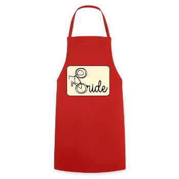 WEDDING CYCLING BIKE BRIDE HEN PARTY - Cooking Apron - red - Front - AI Model Male 185 dark (185cm)
