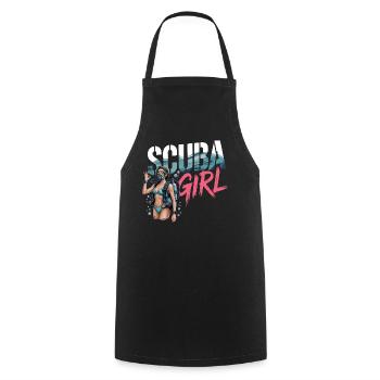 Scuba Girl Diver Design - Tablier de cuisine - noir - Devant - AI Model Male 185 dark (185cm)
