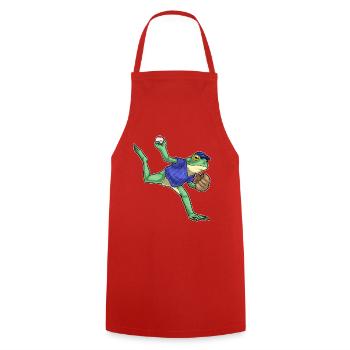 Frog Baseball Baseball Glove - Cooking Apron - red - Front - AI Model Male 185 dark (185cm)