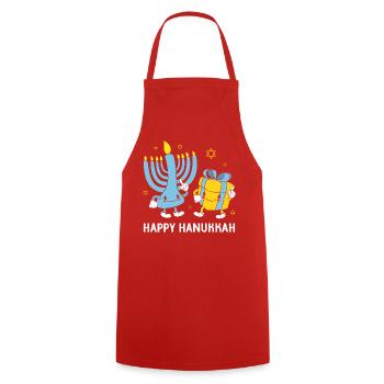 Hanukkah Chanukkah Hanukah Gnom - Kochschürze - Rot - Vorne - AI Model Male 185 dark (185cm)