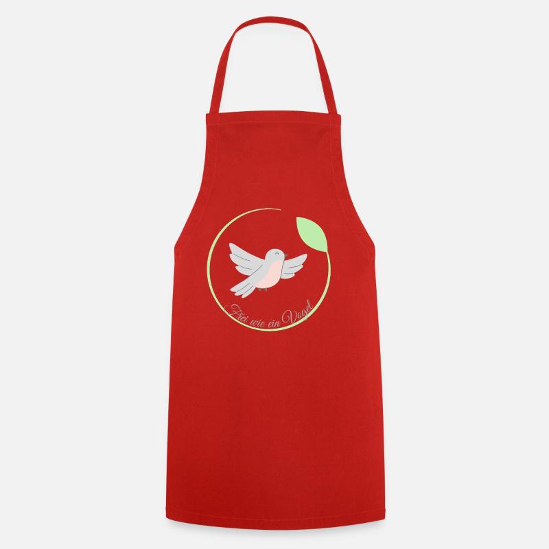Libre comme un oiseau - Tablier de cuisine - rouge