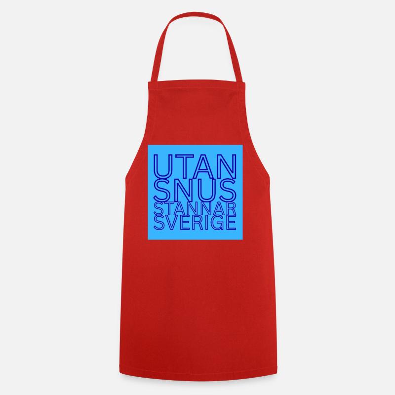 Without snus, Sweden will stop - Cooking Apron - red