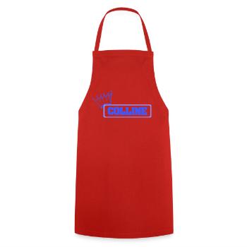 Sœur Colline - Tablier de cuisine - rouge - Devant - AI Model Male 185 dark (185cm)