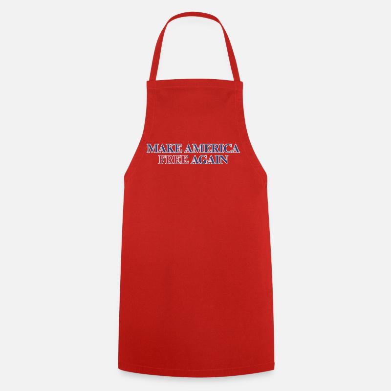 Make America Free Again - Freedom Statement  - Cooking Apron - red