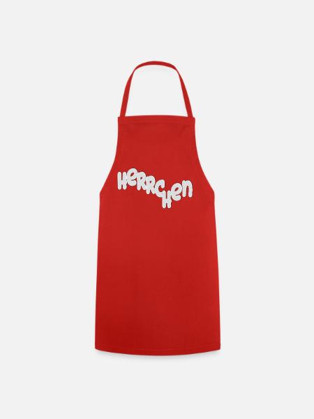 Herrchen Typo Grafik - Kochschürze - Rot