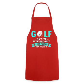 Golf Humor Cool People Love This Game - Cooking Apron - red - Front - AI Model Male 185 dark (185cm)