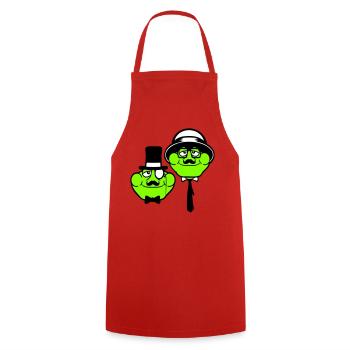 2 Frogs Sir Lunettes Empire Monocle Homme Chapeau Haut de forme - Tablier de cuisine - rouge - Devant - AI Model Male 185 dark (185cm)