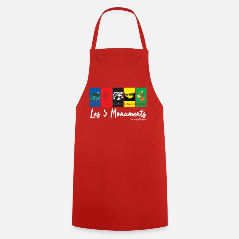 The 5 Monuments - cycling races - Cooking Apron - red