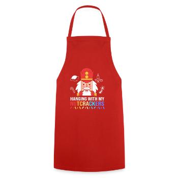 Nussknacker Weihnachten - Kochschürze - Rot - Vorne - AI Model Male 185 dark (185cm)