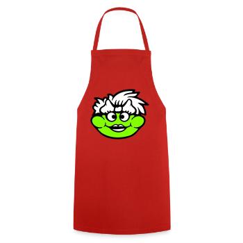grenouille femme joli crapaud drôle fille féminine - Tablier de cuisine - rouge - Devant - AI Model Male 185 dark (185cm)