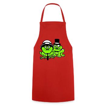 2 Frogs Sir Lunettes Empire Monocle Homme Chapeau Haut de forme - Tablier de cuisine - rouge - Devant - AI Model Male 185 dark (185cm)