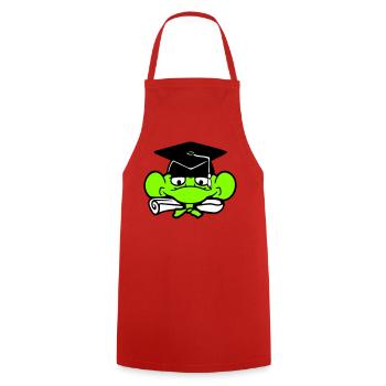 grenouille diplôme d’études secondaires réussi collège mignon - Tablier de cuisine - rouge - Devant - AI Model Male 185 dark (185cm)