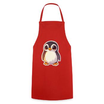 Pingouin - Tablier de cuisine - rouge - Devant - AI Model Male 185 dark (185cm)