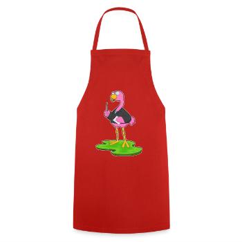 Flamingo Enseignant Pointage Bâton École - Tablier de cuisine - rouge - Devant - AI Model Male 185 dark (185cm)