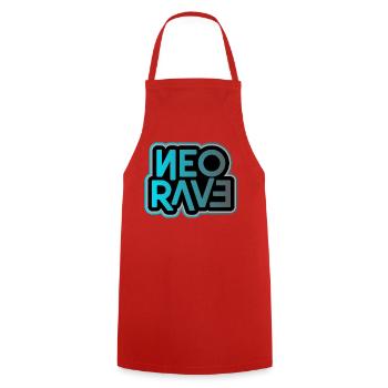 Neo Rave Neon Typography - Cooking Apron - red - Front - AI Model Male 185 dark (185cm)