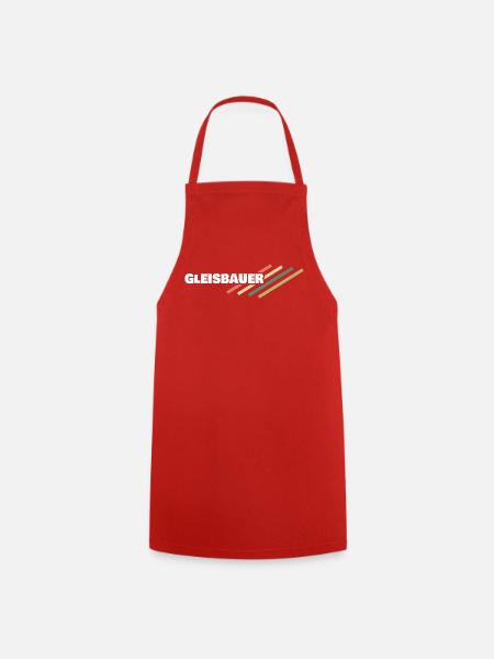 Arbeitsplatz Gleisbauer - Kochschürze - Rot