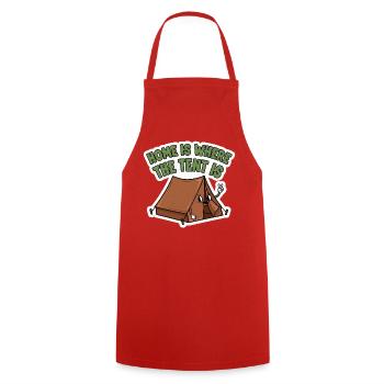 Chez soi sous tente / camping - Tablier de cuisine - rouge - Devant - AI Model Male 185 dark (185cm)