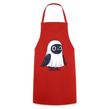 Corbeau Corbeau Halloween Fantôme - Tablier de cuisine - rouge - Devant - AI Model Male 185 dark (185cm)