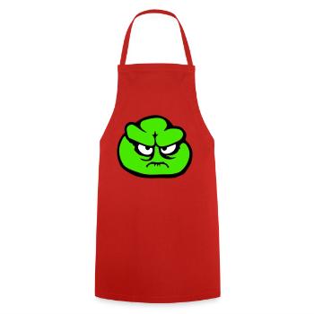 frog angry angry angry angry unhappy upset cute - Cooking Apron - red - Front - AI Model Male 185 dark (185cm)