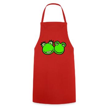 2 grenouilles homme femme aimant couple amis amour équipe - Tablier de cuisine - rouge - Devant - AI Model Male 185 dark (185cm)