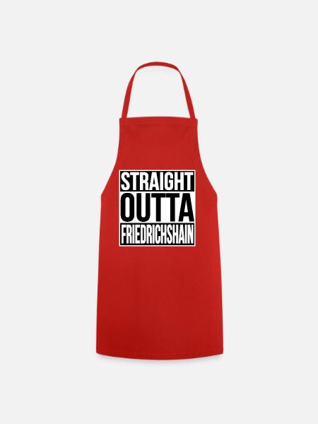 STRAIGHT OUTTA FRIEDRICHSHAIN BERLIN - Kochschürze - Rot