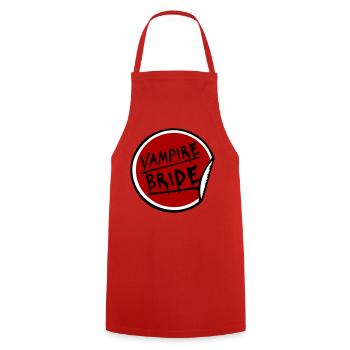 Vampire Bride Stickers Halloween Bachelor Bride Wedding - Cooking Apron - red - Front - AI Model Male 185 dark (185cm)