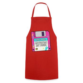 Auf der Diskette fehlt die Motivation - Kochschürze - Rot - Vorne - AI Model Male 185 dark (185cm)