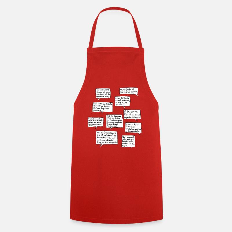 Dix citations pour la paix - Tablier de cuisine - rouge