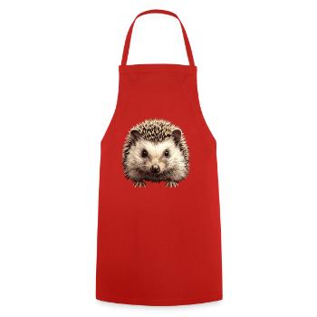 Igel - Kochschürze - Rot - Vorne - AI Model Male 185 dark (185cm)