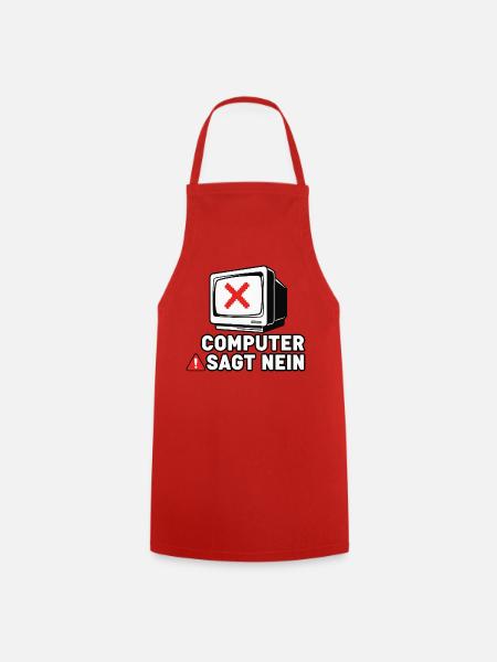 Computer Sagt Nein Retro Pixel - Kochschürze - Rot
