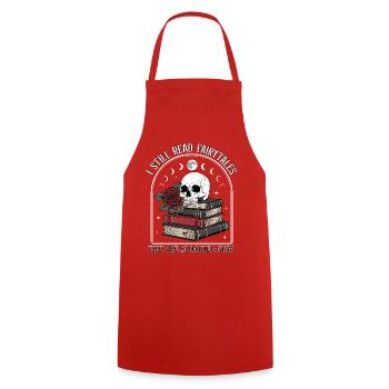 Je lis encore des contes de fées - Tablier de cuisine - rouge - Devant - AI Model Male 185 dark (185cm)