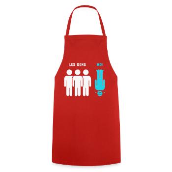 Les gens moi humour plongeur sous-marin - Tablier de cuisine - rouge - Devant - AI Model Male 185 dark (185cm)
