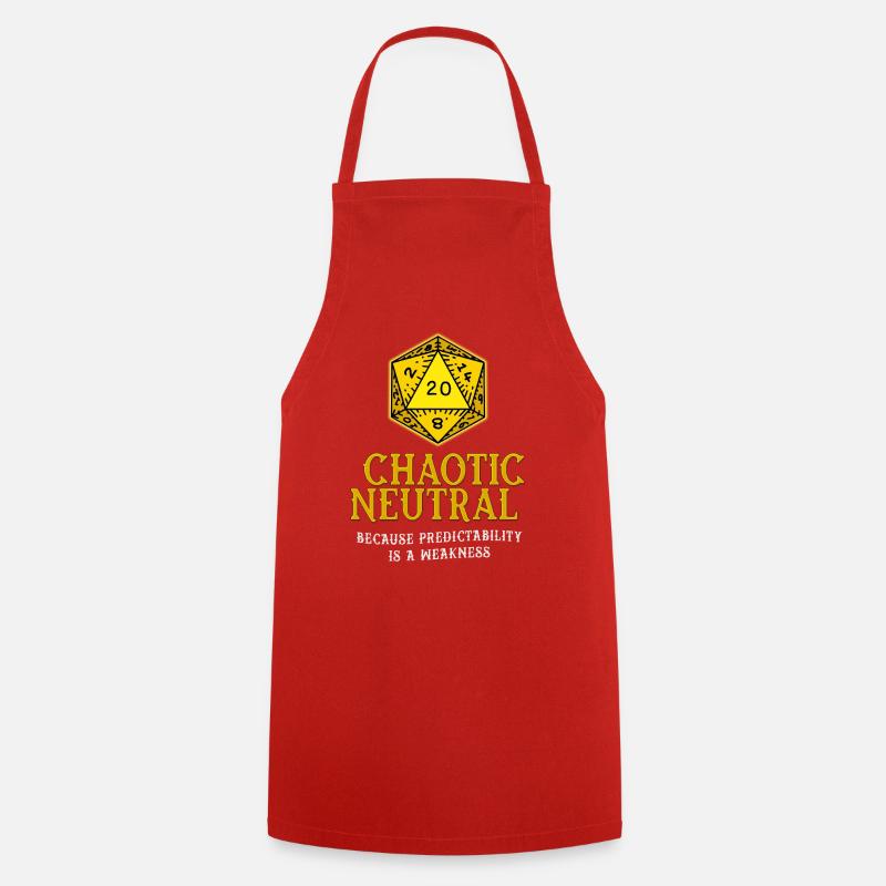 Dés neutres chaotiques - Tablier de cuisine - rouge
