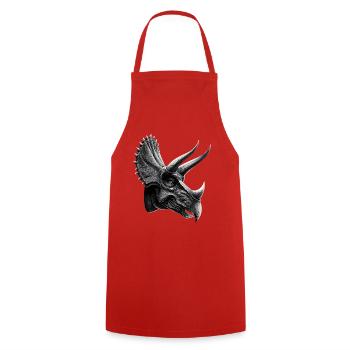 Triceratops Dinosaur Dinos Triceratops Dino - Cooking Apron - red - Front - AI Model Male 185 dark (185cm)