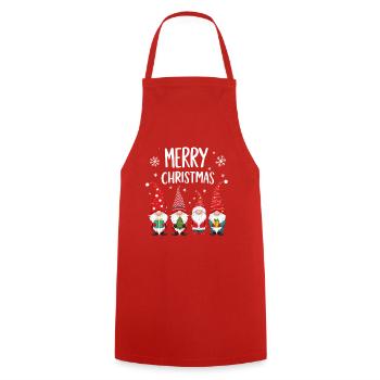 Merry Christmas Gnome Winter Magic - Cooking Apron - red - Front - AI Model Male 185 dark (185cm)