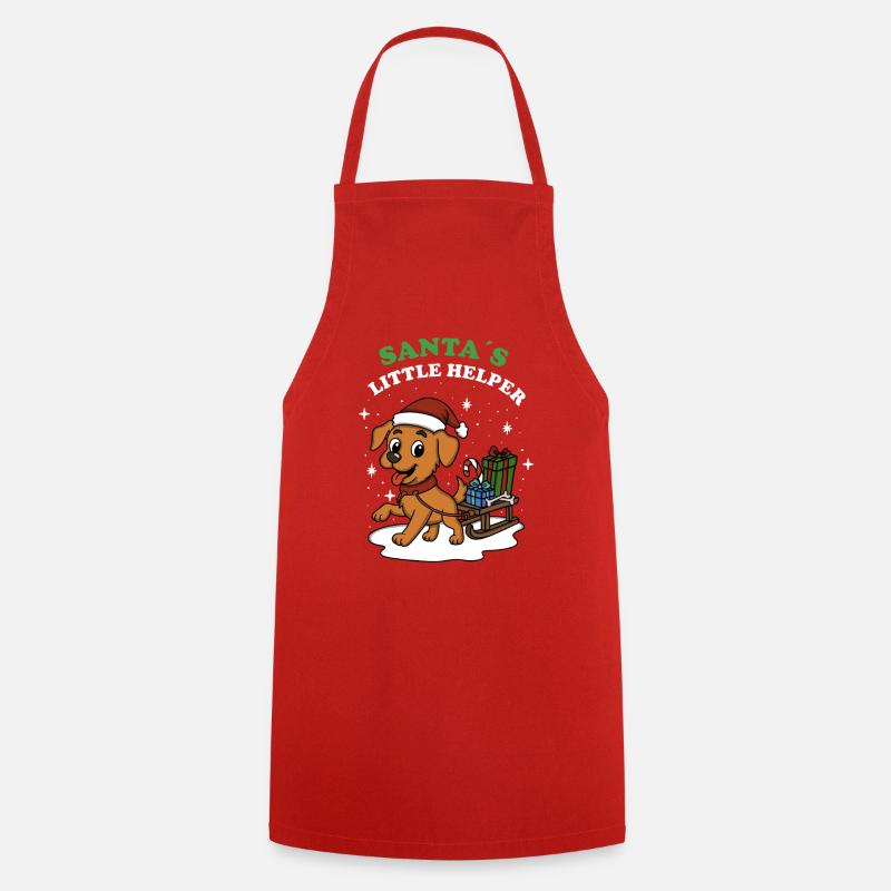 Petit assistant du Père Noël - Tablier de cuisine - rouge