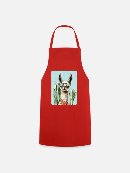 Lama - Kochschürze - Rot