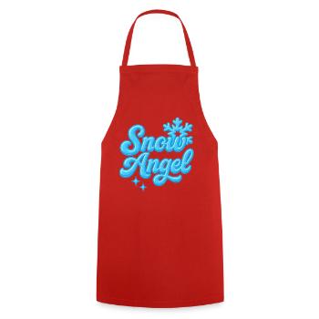 Snow Angle / Y2K Statement Design - Cooking Apron - red - Front - AI Model Male 185 dark (185cm)
